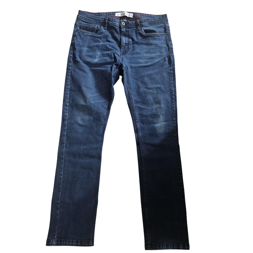 Artful Rebel Jeans Mens 36x32 Blue Dark Wash Straight Leg Denim 5 Pocket